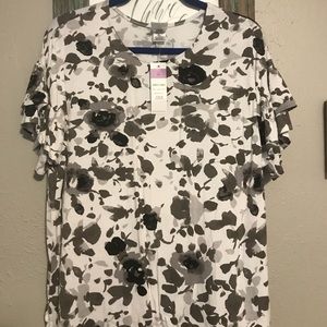 Agnes & Dora Frill Sleeve Top Sz Medium